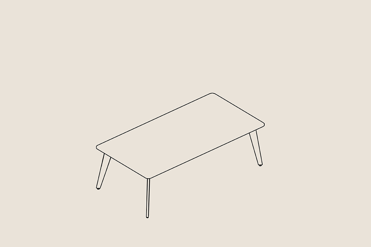 Grain meeting table wood legs