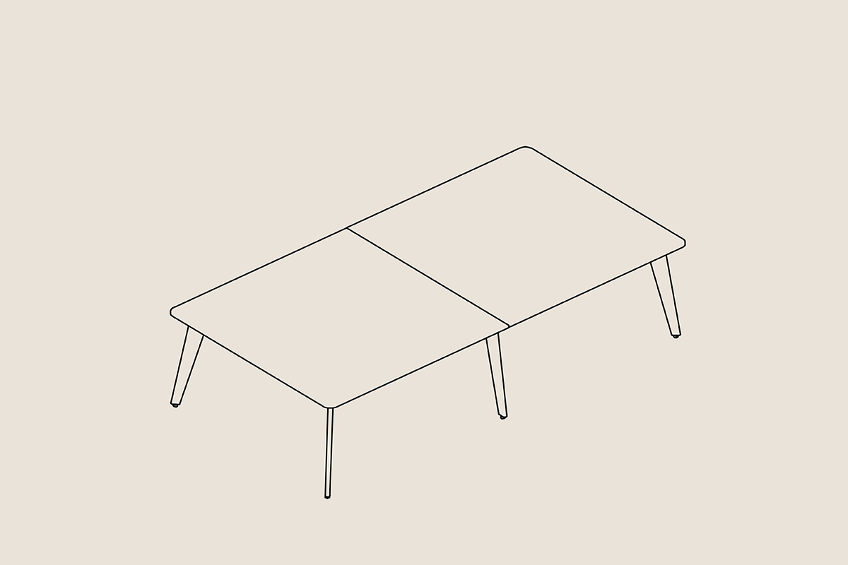 Grain XL extendable meeting table