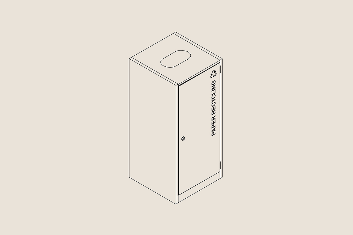 Paper office recycling bins