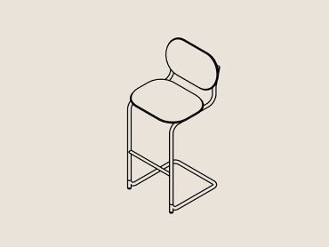 Piper bar height office stool