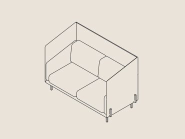 Reece high back 2 seater sofa