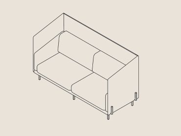 High back 3 seater sofa