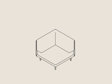 Reece low back corner sofa module