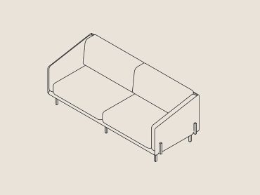 2 seater office sofa