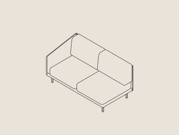 Reece low back office modular sofa component