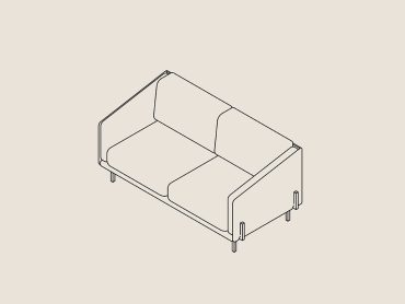 2 seater office sofa