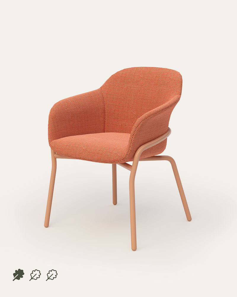 Arden soft meeting chair with metal wrap around frame