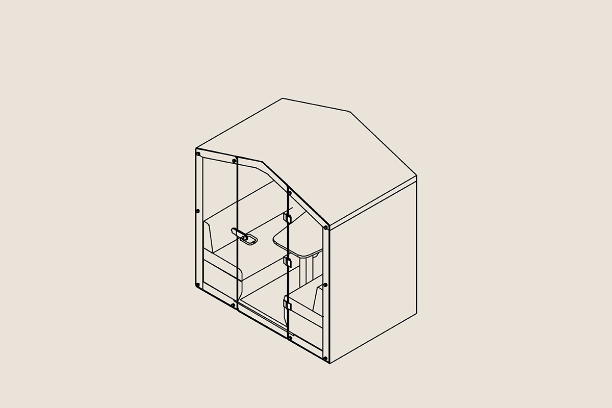 Bea pitched roof 4 person pod