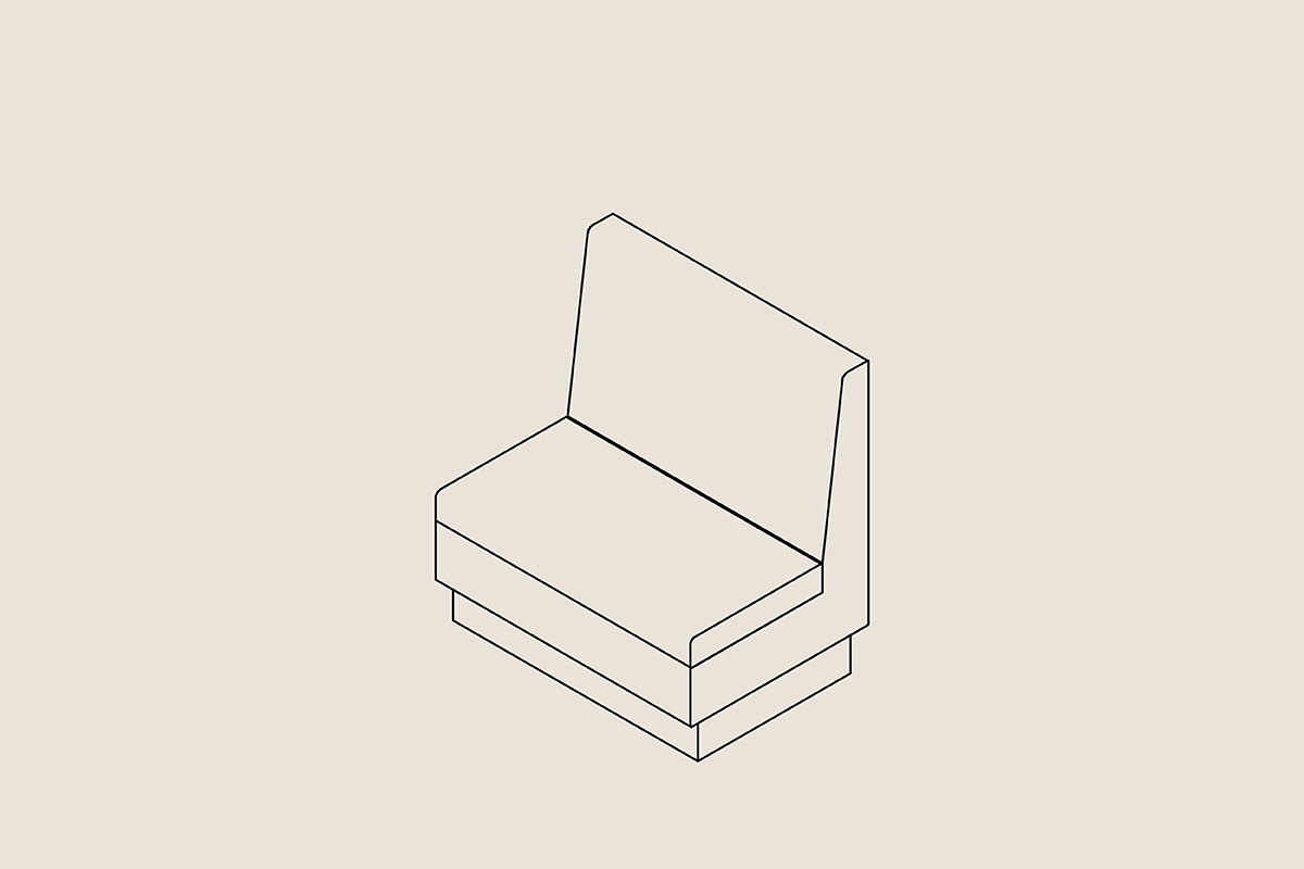 Casper Medium Back Banquette Sofa