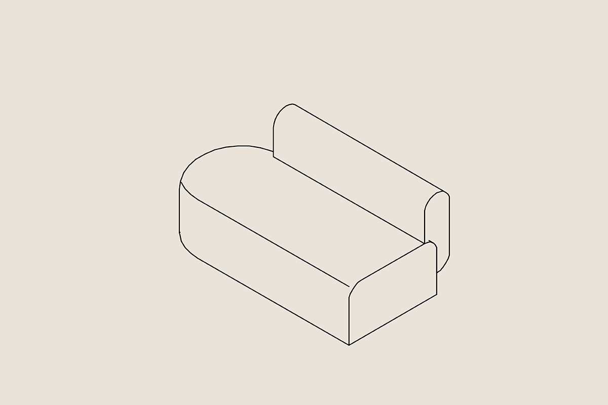 Emme straight office modular sofa