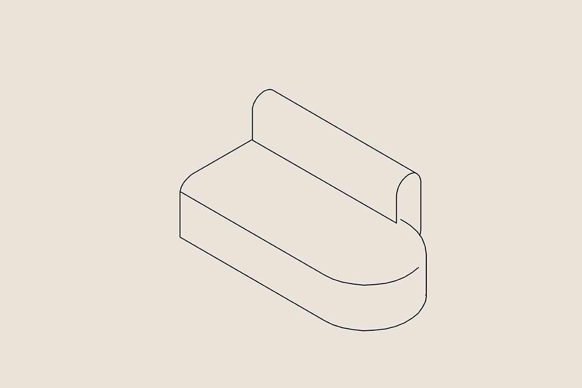 Emme straight office modular sofa
