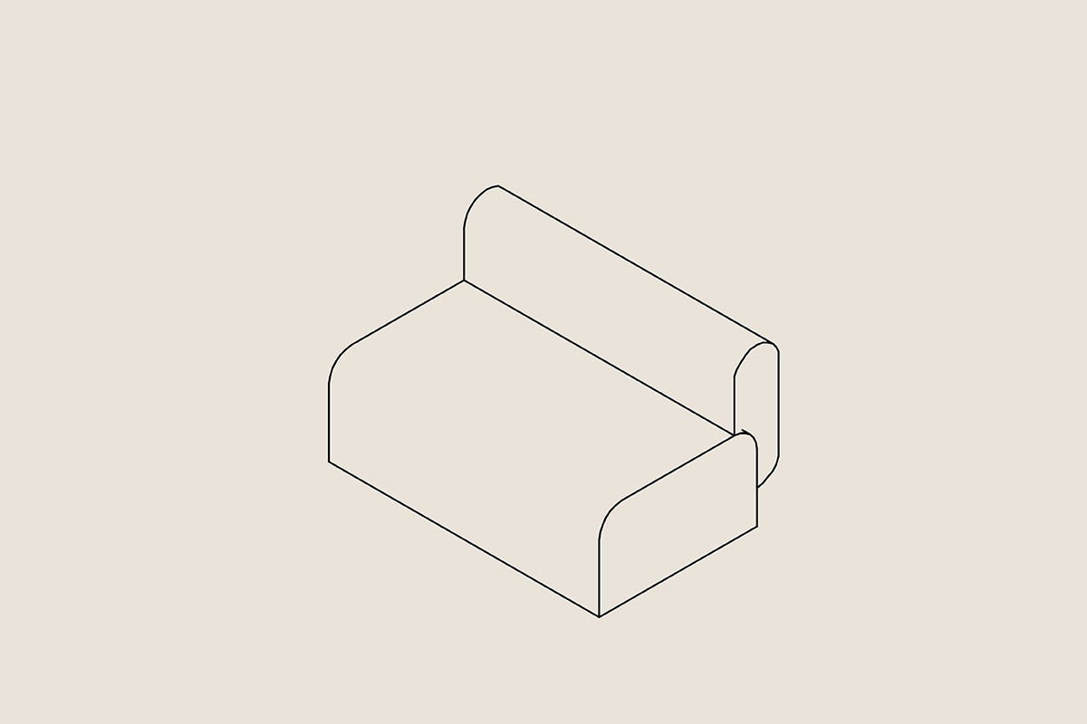 Emme straight office modular sofa