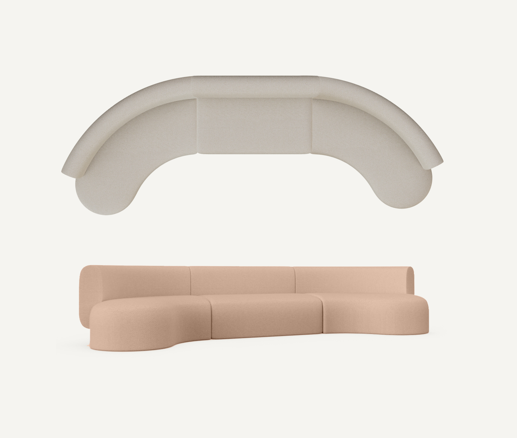Emme curved modular sofa range