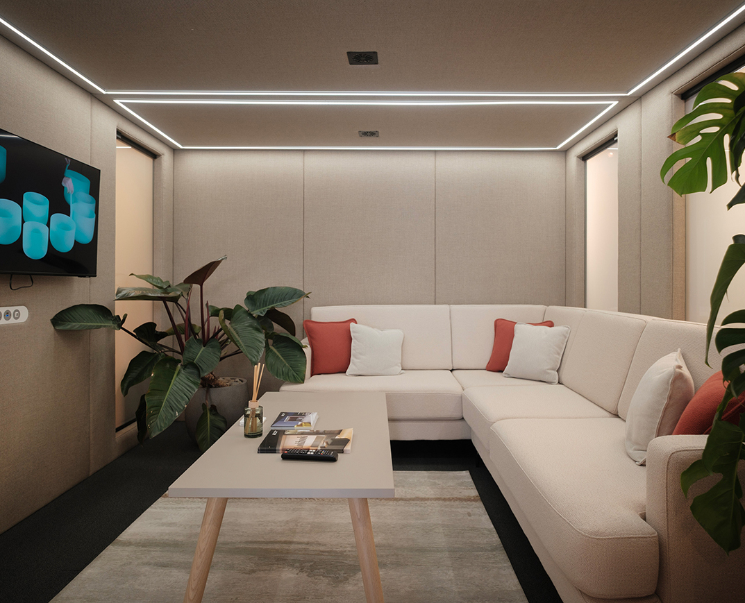 Inside a Bob Rooms office meeting pods
