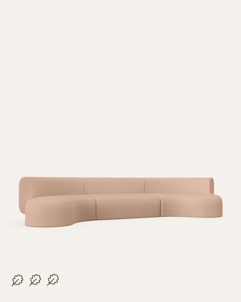 Emme curved office modular sofas