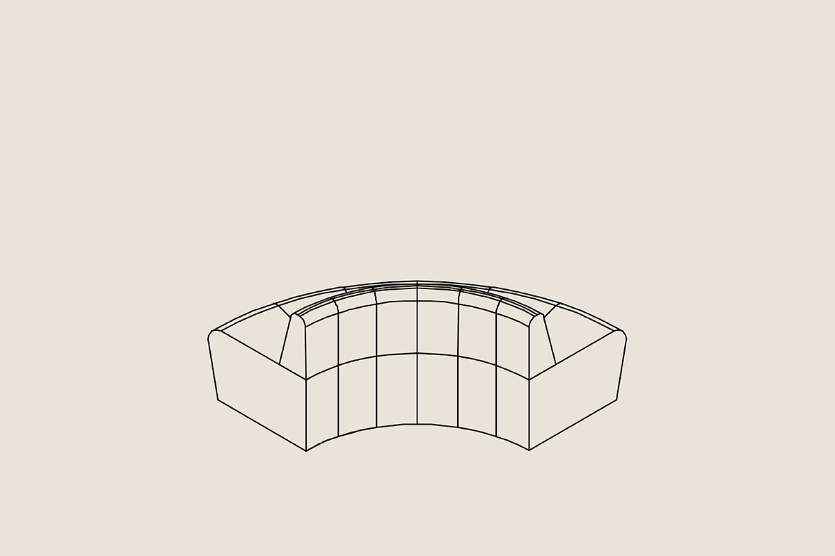 Terry Convex Banquette Sofa