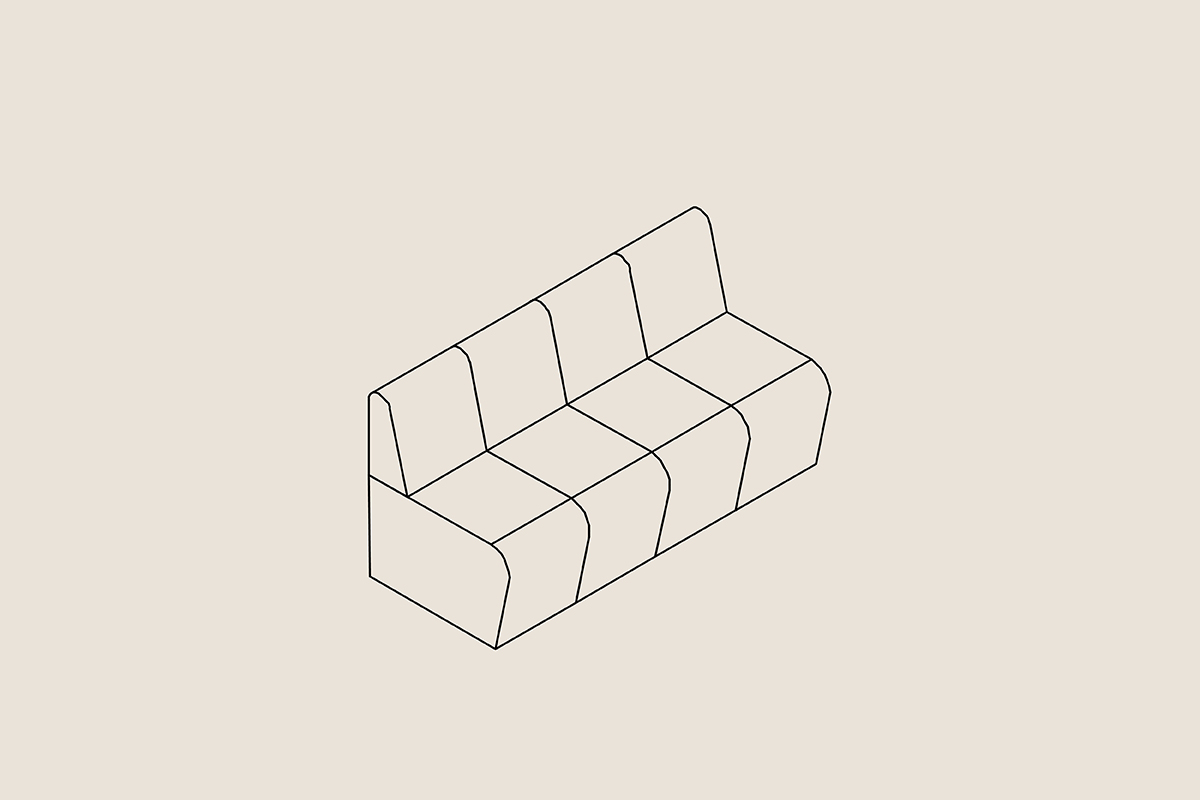 terry straight modular banquette sofa