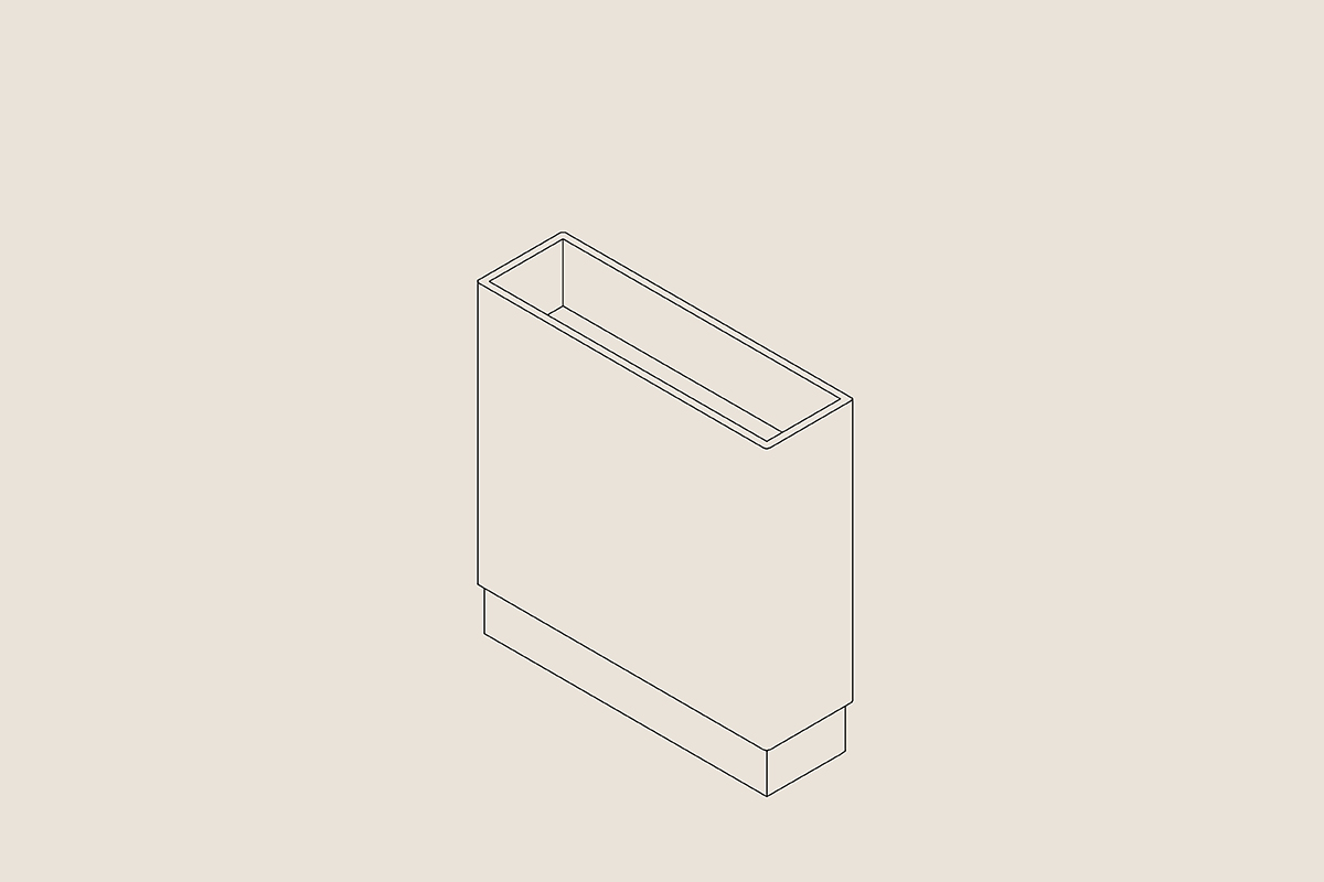 Trough indoor office planter