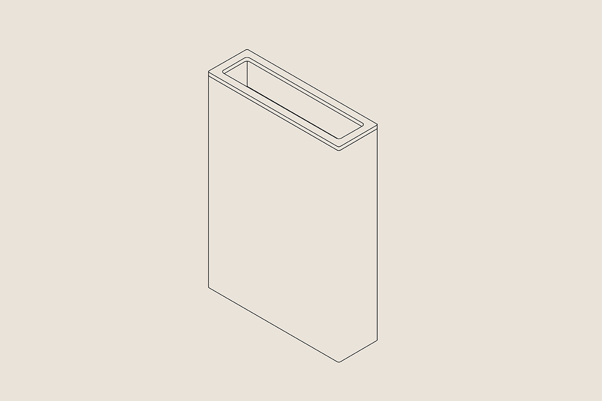 Freestanding trough office planter