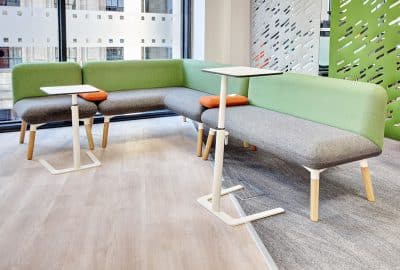 Flamingo Laptop Table at Hymans Robertson Installs