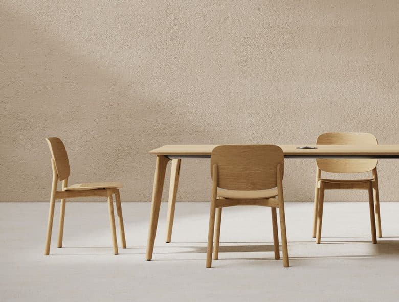 kitt stacking wooden chair