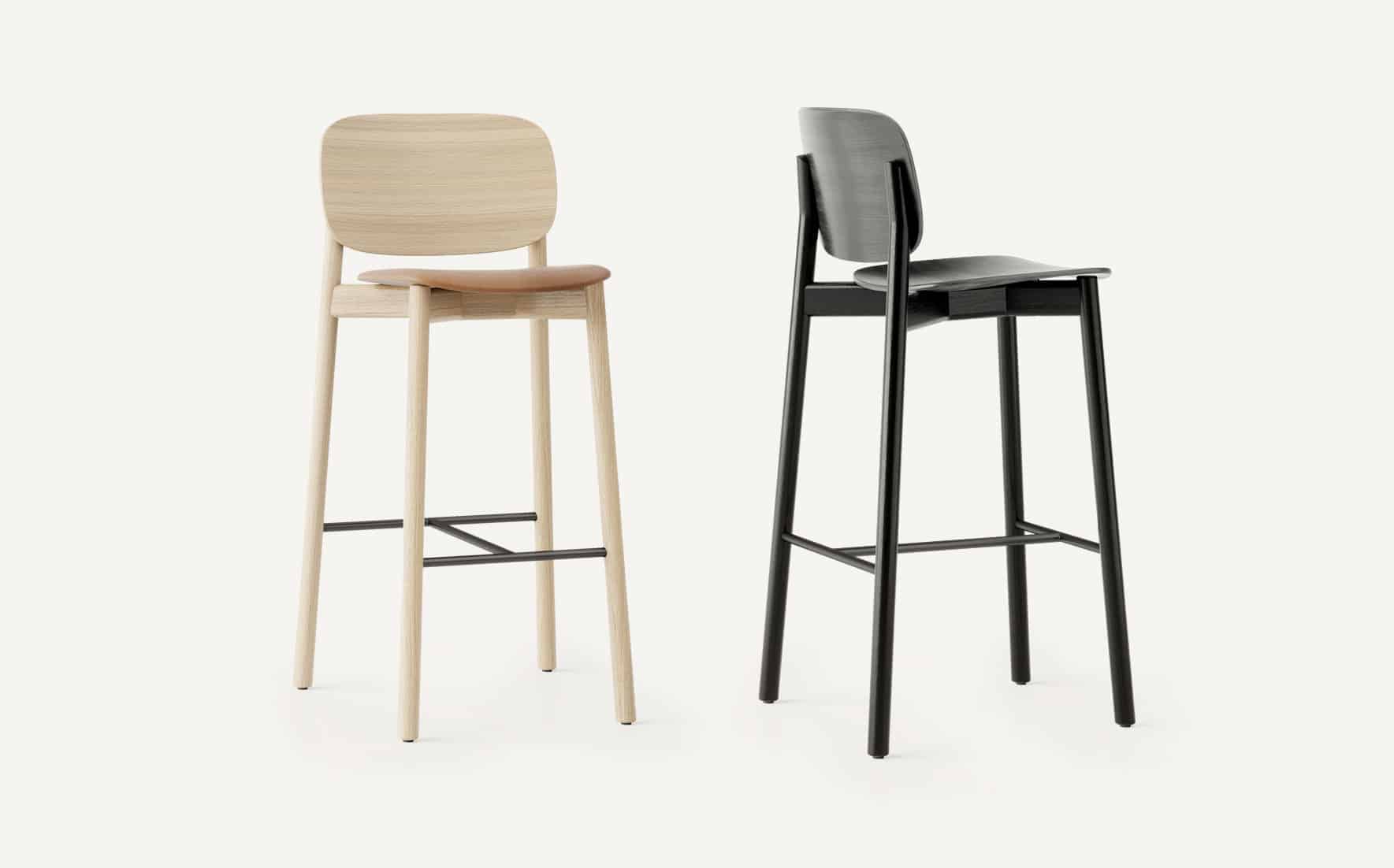 Kitt wooden office stool