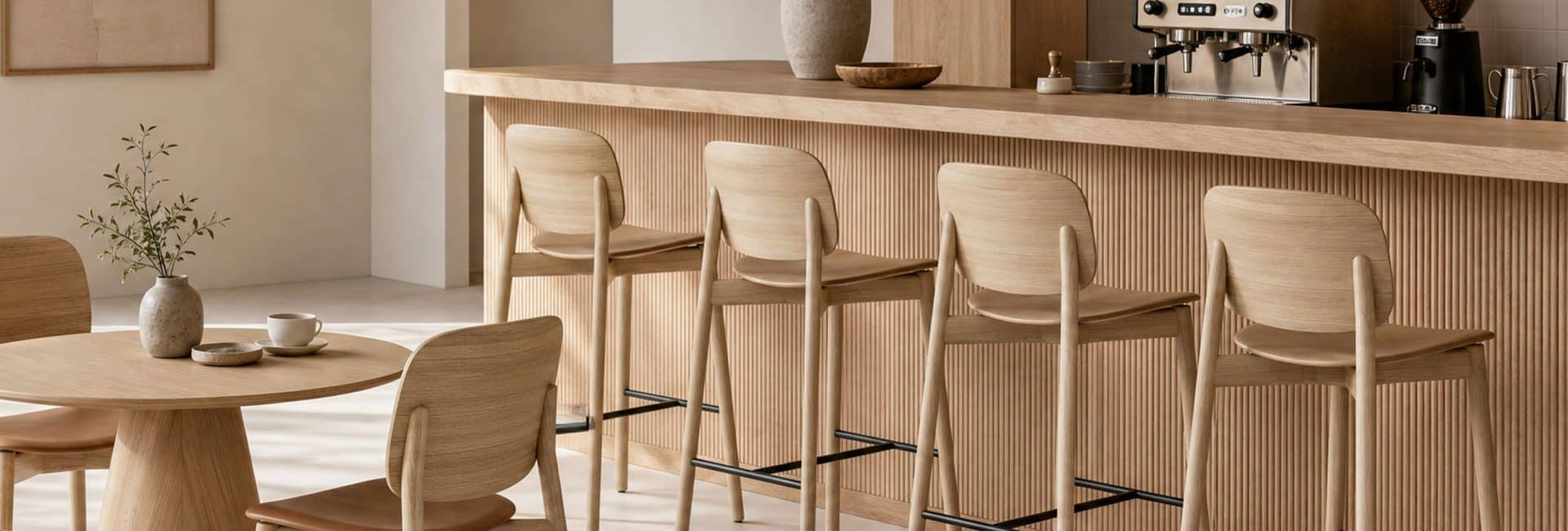 Kitt wooden office stools