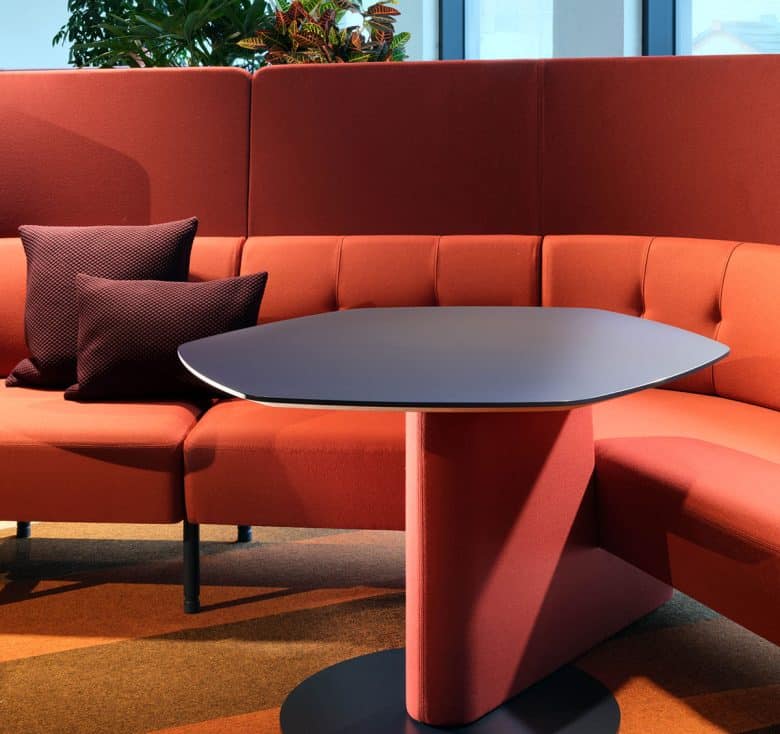 Beyond the Desk modular office sofa and tables