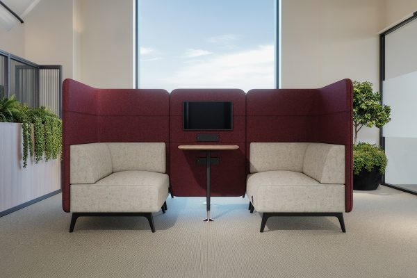 Tryst Curved Open 2 Person Booth