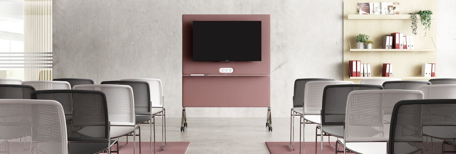 Mobile tv media screen and whiteboard