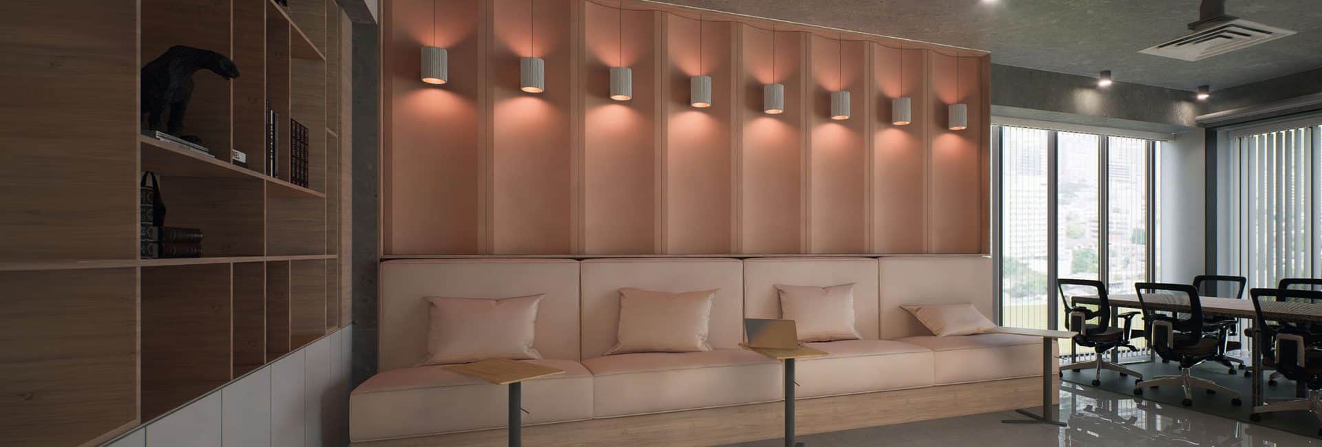 Vault acoustic curved wall panels
